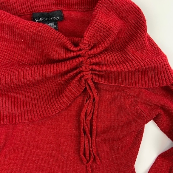 Sweater Project Sweater Womens Small Cowl Neck Long Sleeve Red - Picture 4 of 6